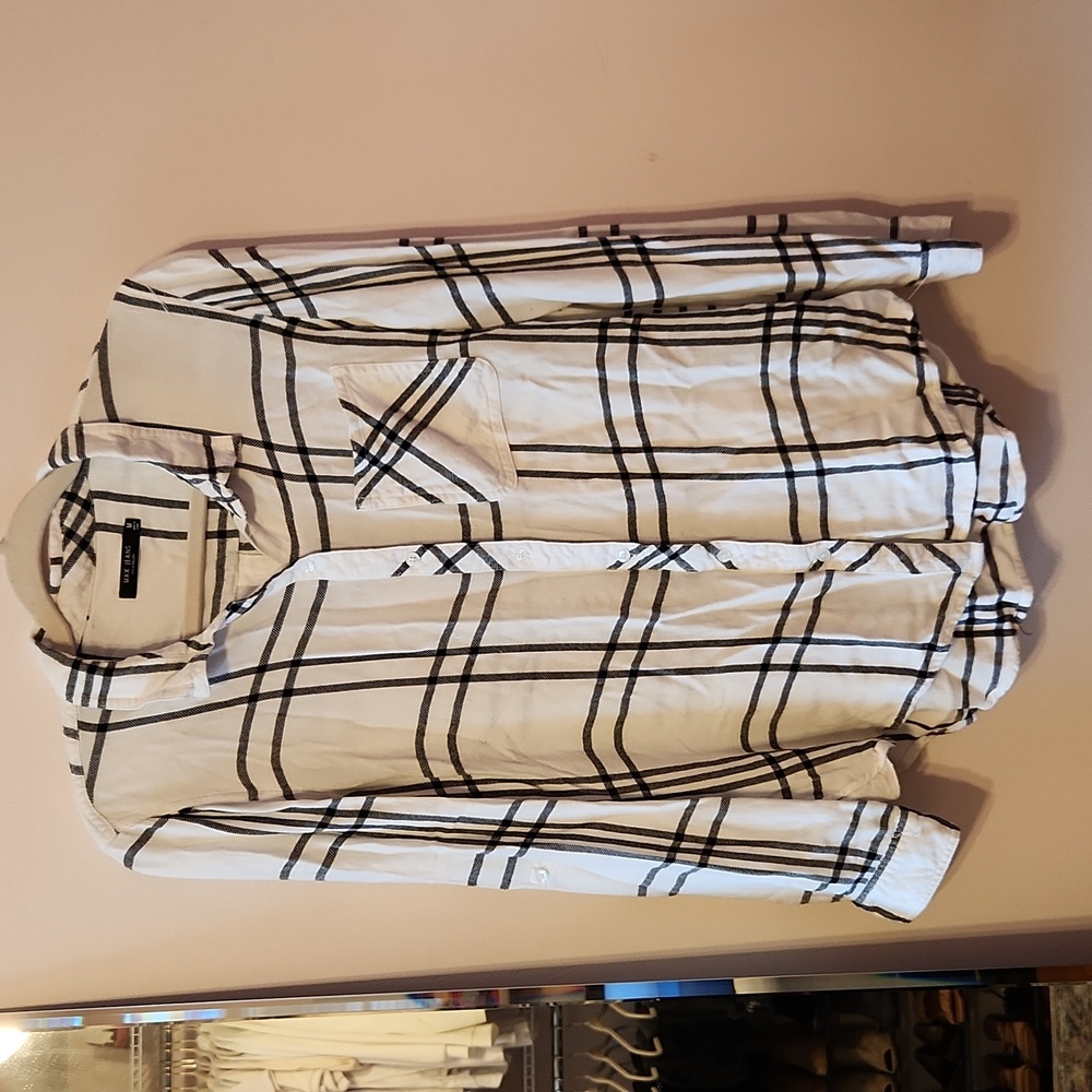 Max Jeans plaid button down size M